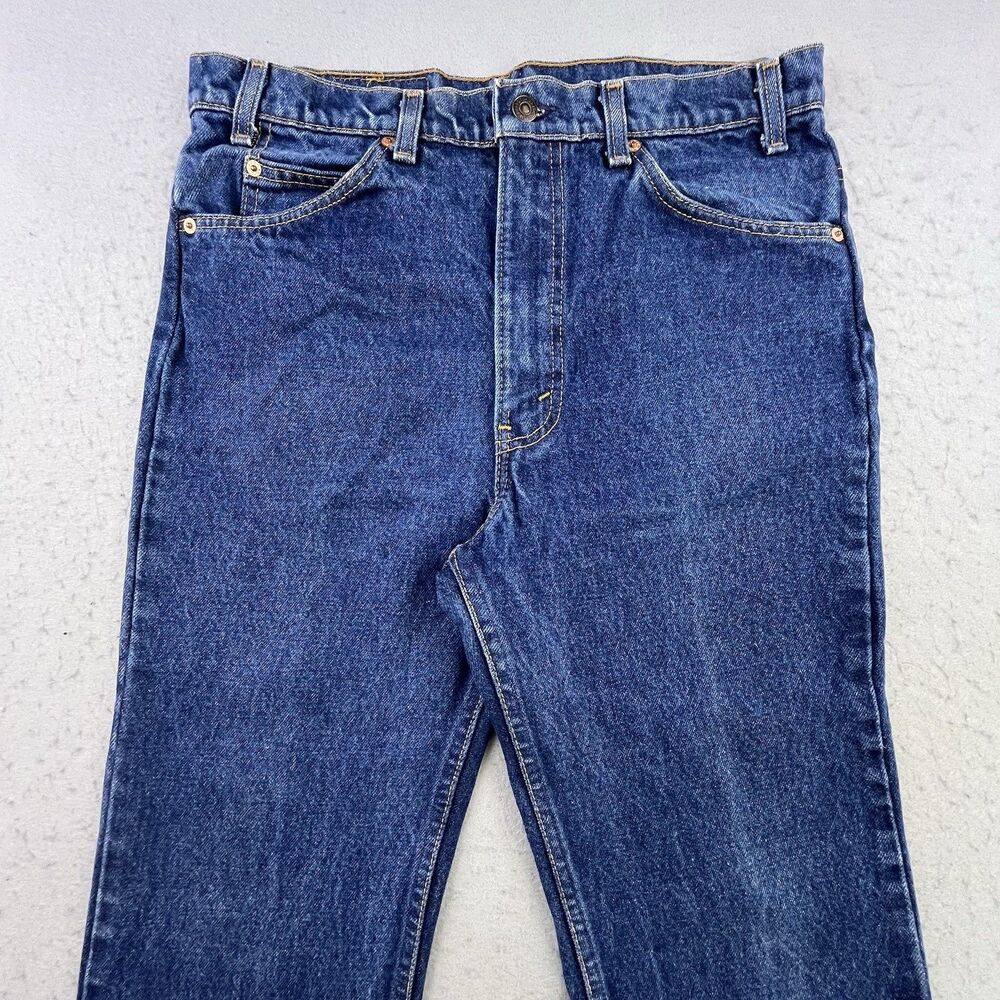 Vintage Levis 517 Jeans Mens 34x30 (Fits 32x31) Blue Denim Made USA Orange Tab